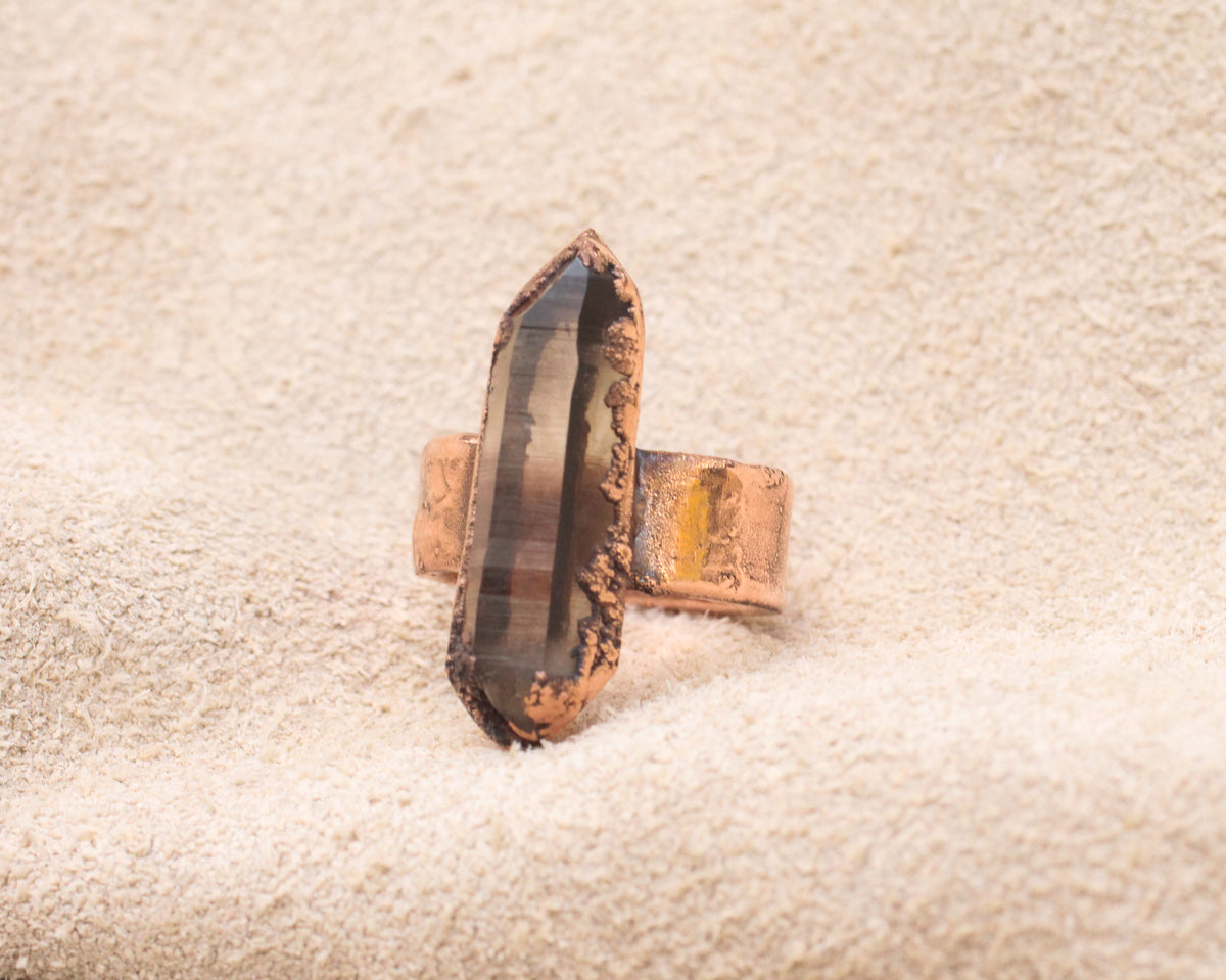 Smoky Quartz Ring - Size 8