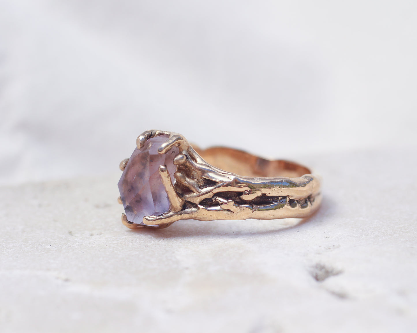 Light Amethyst Ring - Bronze - Size 9