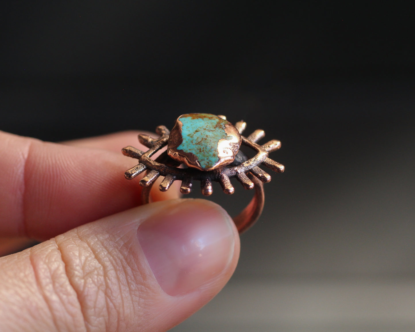 Turquoise Third Eye rings - various sizes