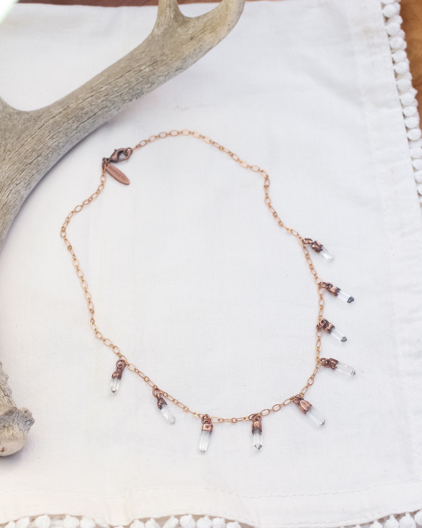 Quartz tassel necklace