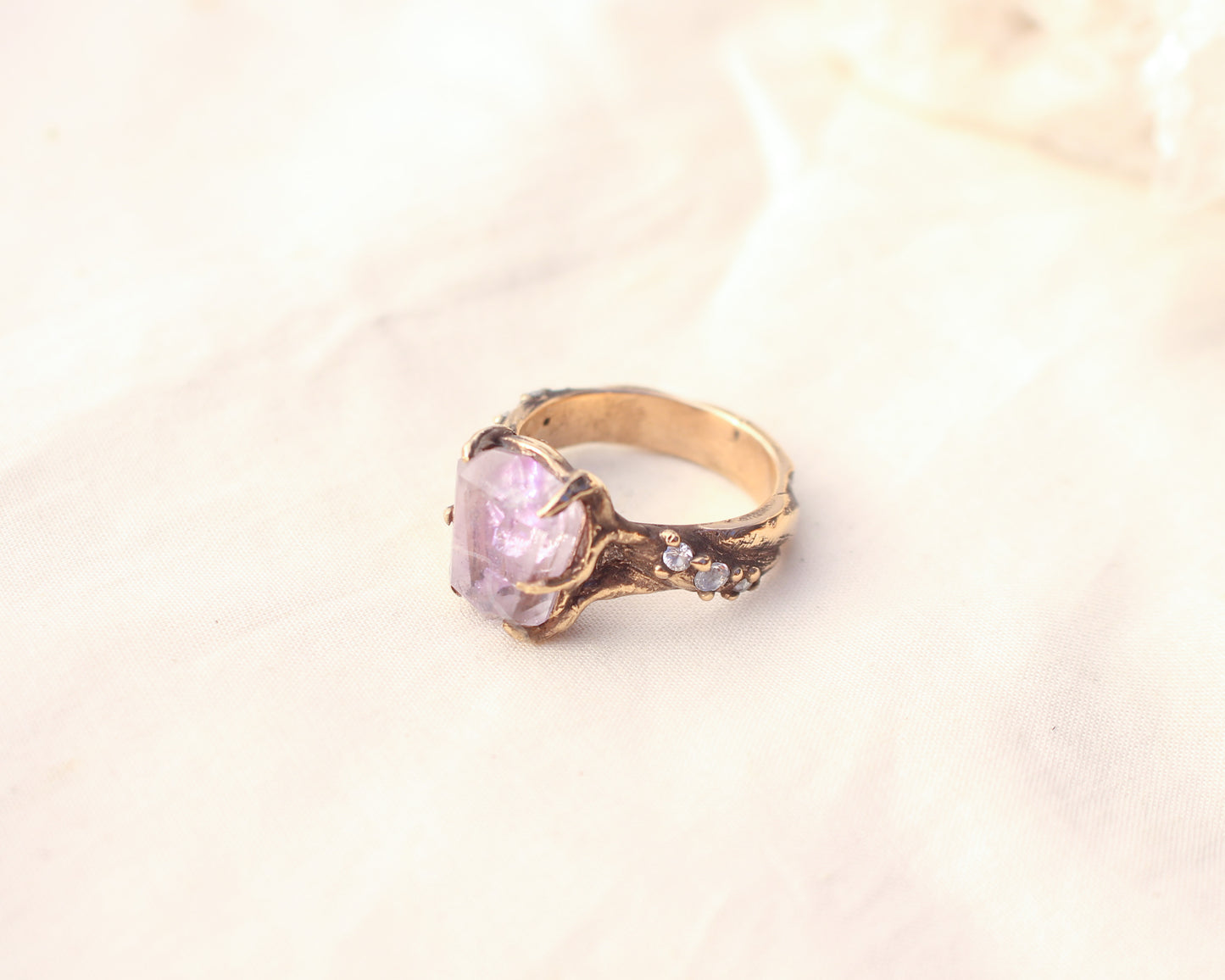 Amethyst and Topaz ring - Size 8