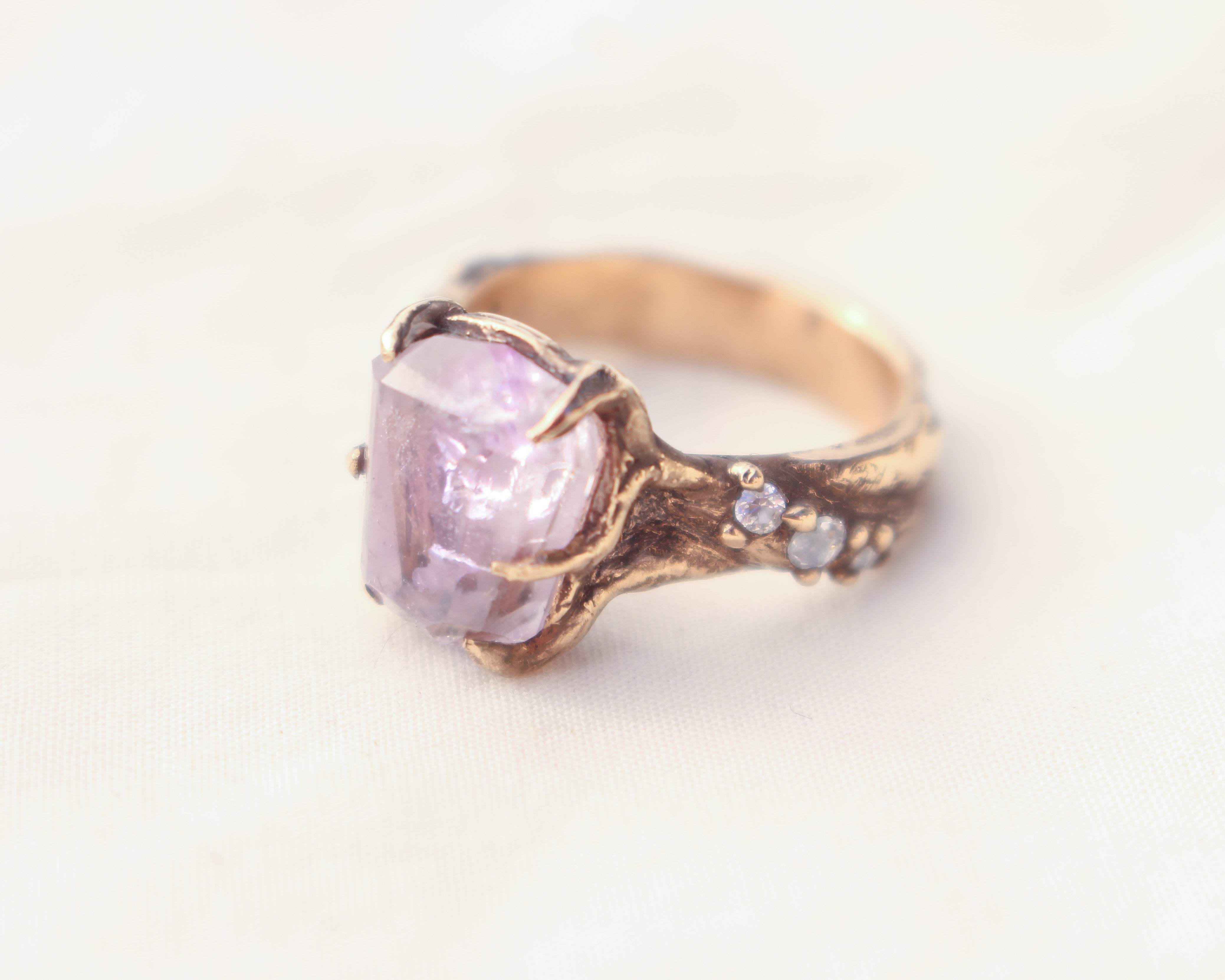 Sterling Silver Rhodium-plated Amethyst, Blue Topaz & Citrine Ring -  Quality Gold
