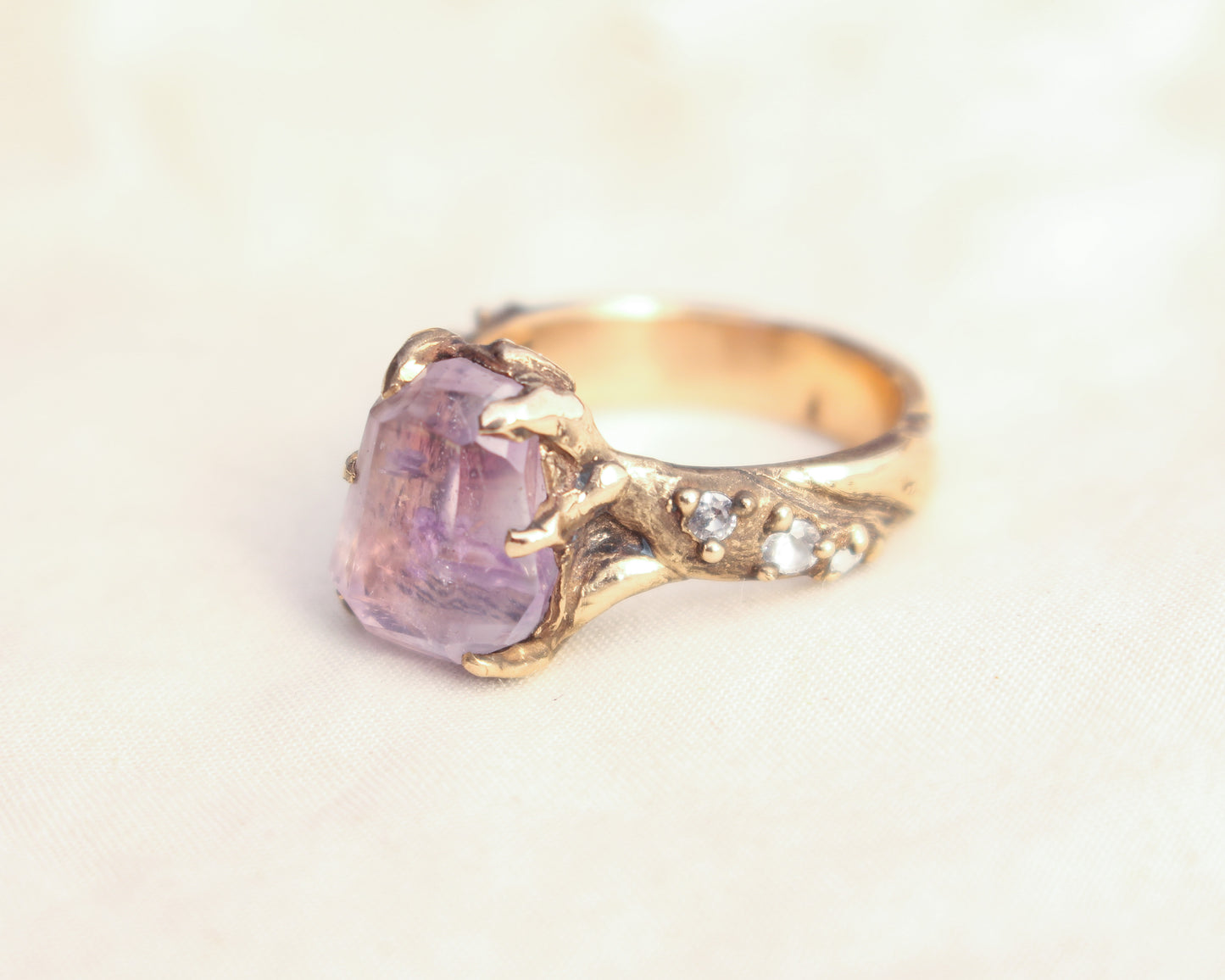 Amethyst and Topaz ring - Size 8